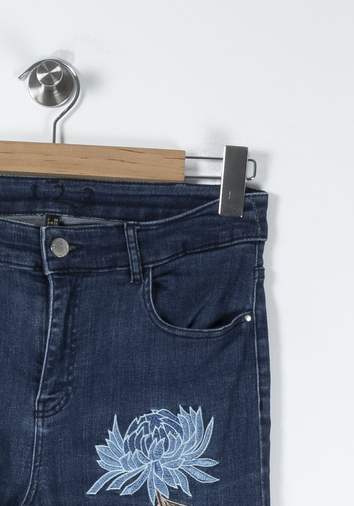 Jean Fleuri Bleu - Taille L/40 de la marque Maison 123 | PARAD65463 - Vendu par Paradigme - Image 3