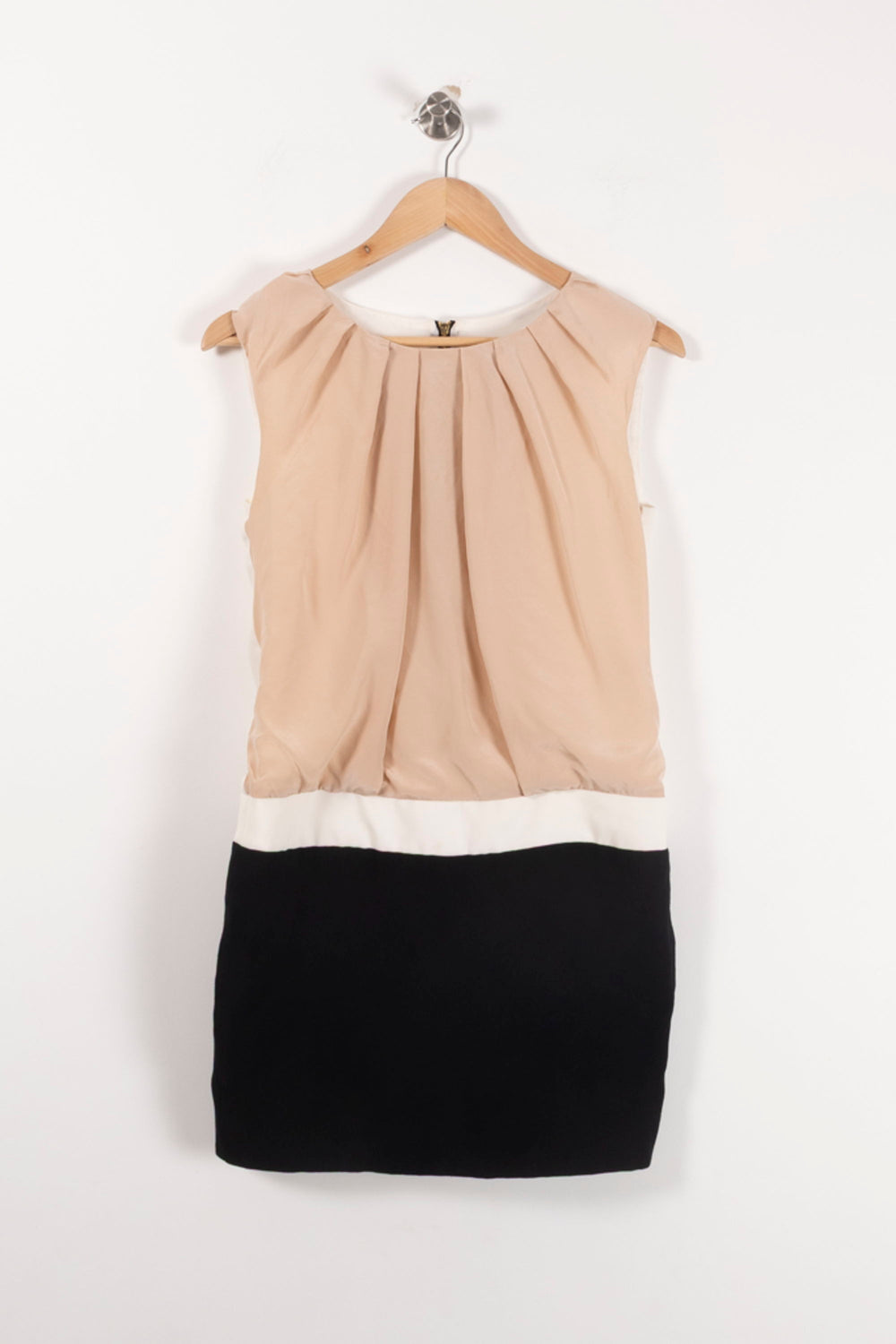 Robe Courte Beige Blanc et Noire - Taille S/36 de la marque Maje | PARAD65481 - Vendu par Paradigme - Image 2