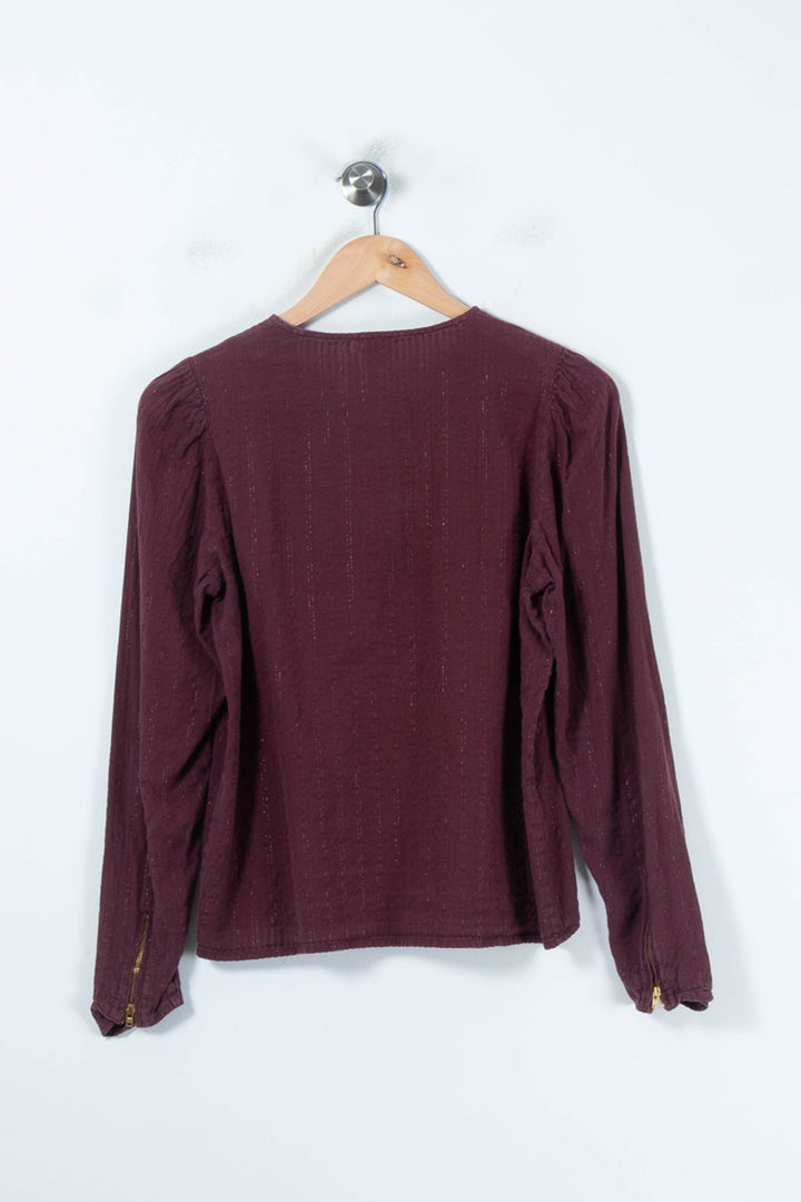 Blouse Bordeaux - Taille S/36 de la marque Des petits hauts | PARAD65482 - Vendu par Paradigme - Image 4