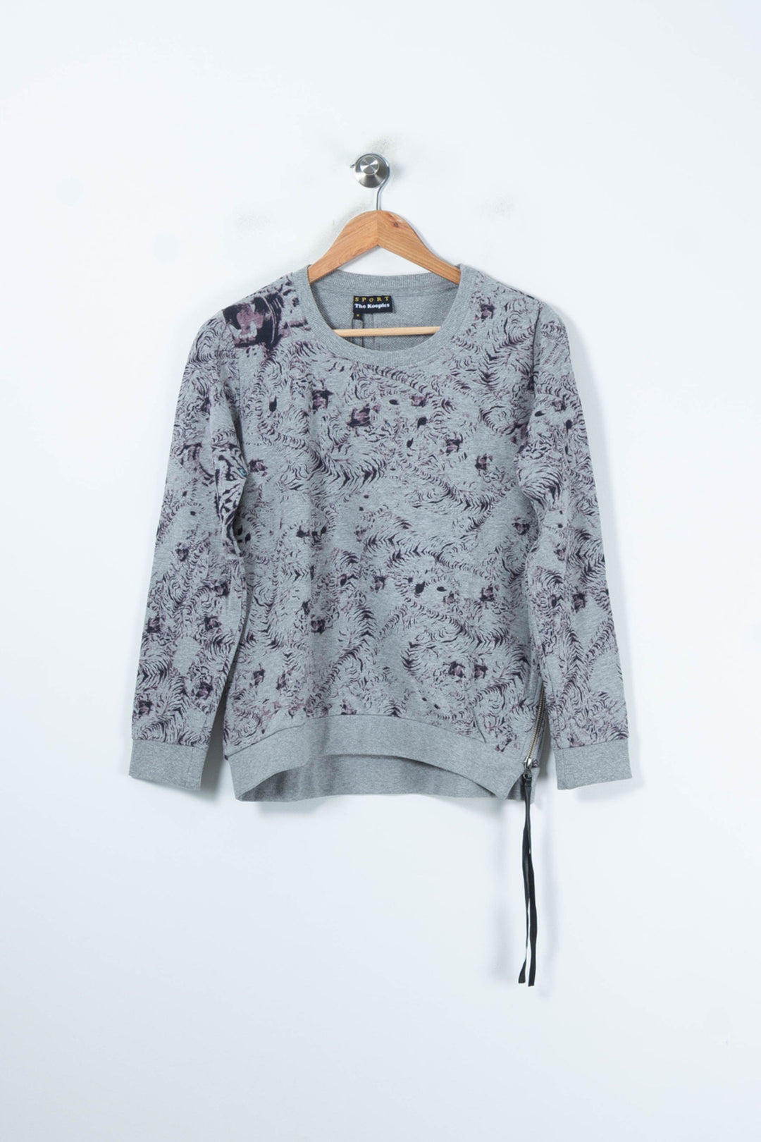 Sweatshirt Gris - Taille M/38 de la marque The Kooples | PARAD65500 - Vendu par Paradigme - Image 2