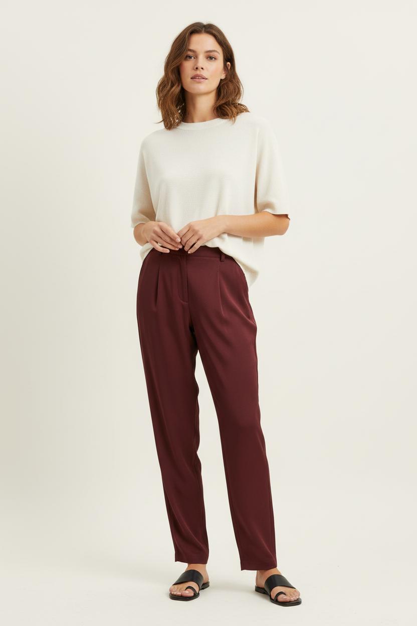 Pantalon Bordeaux - Taille XS/34 de la marque American Vintage | PARAD65506 - Vendu par Paradigme - Image 1