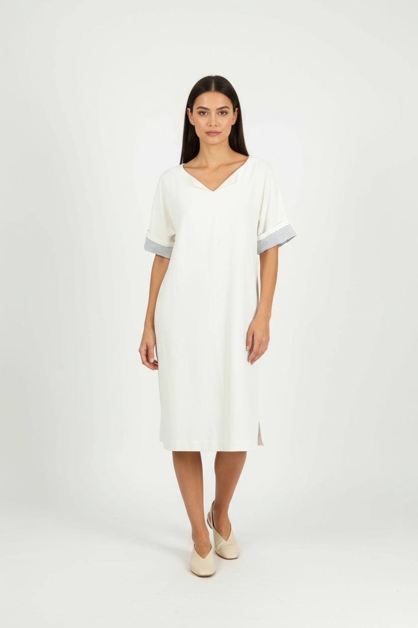 Robe Tunique Blanche - Taille L/40 de la marque Essentiel Antwerp | PARAD65510 - Vendu par Paradigme - Image 1