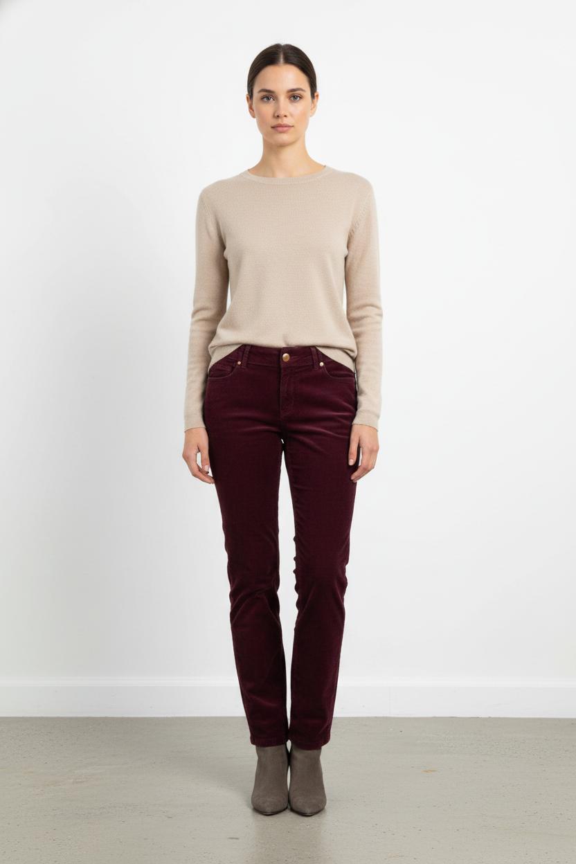 Pantalon Velours Bordeaux - Taille L/40 de la marque Maison 123 | PARAD65514 - Vendu par Paradigme - Image 1