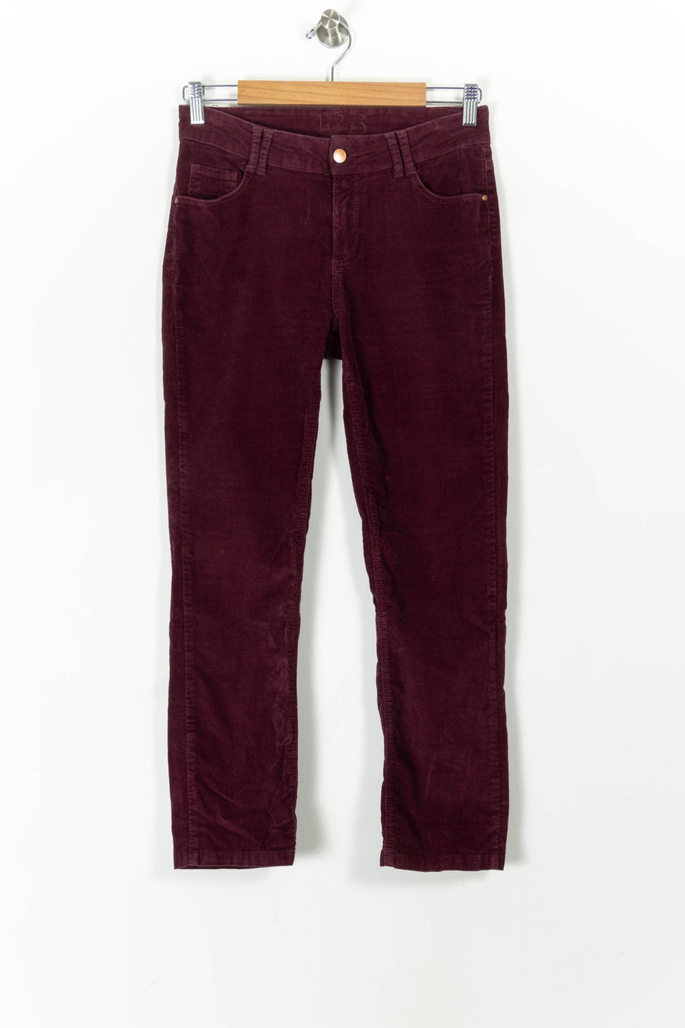 Pantalon Velours Bordeaux - Taille L/40 de la marque Maison 123 | PARAD65514 - Vendu par Paradigme - Image 2