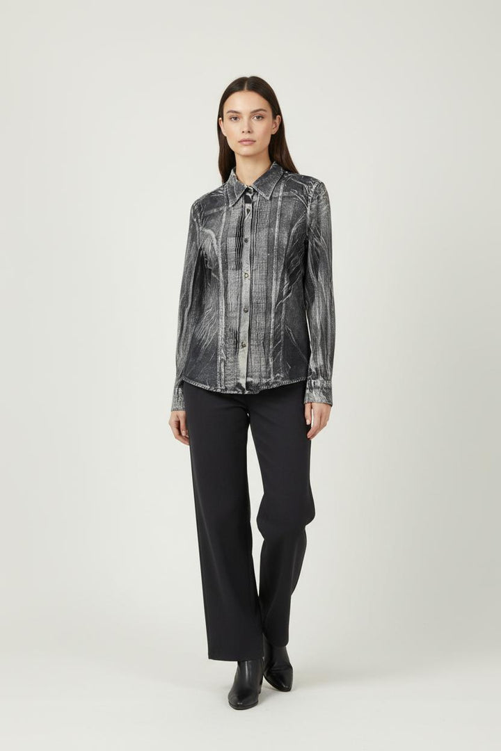 Chemise Grise et Noire - Taille L/40 de la marque Replay | PARAD65517 - Vendu par Paradigme - Image 1