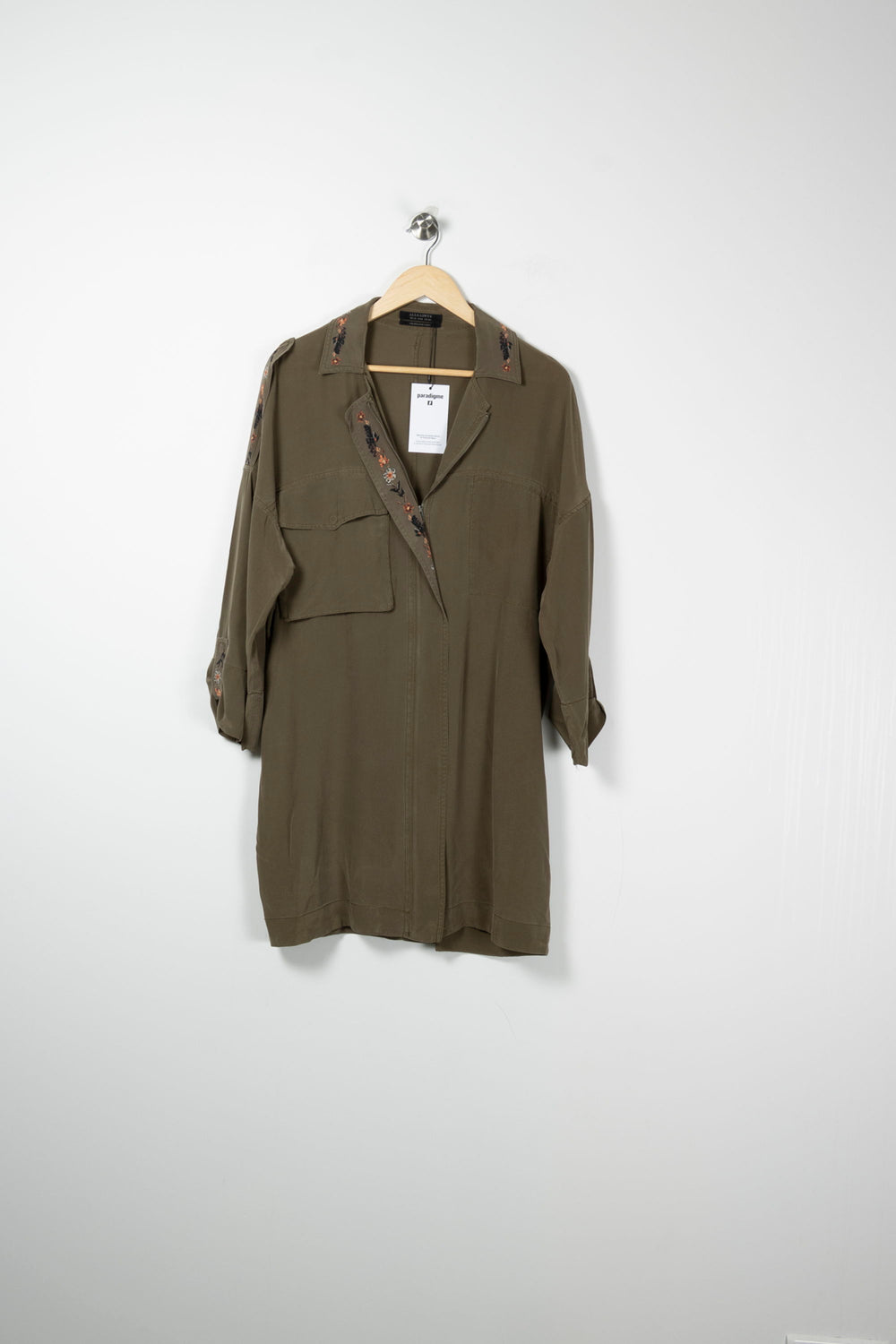 Robe Chemise Verte - Taille L/40 de la marque All Saints | PARAD65537 - Vendu par Paradigme - Image 2