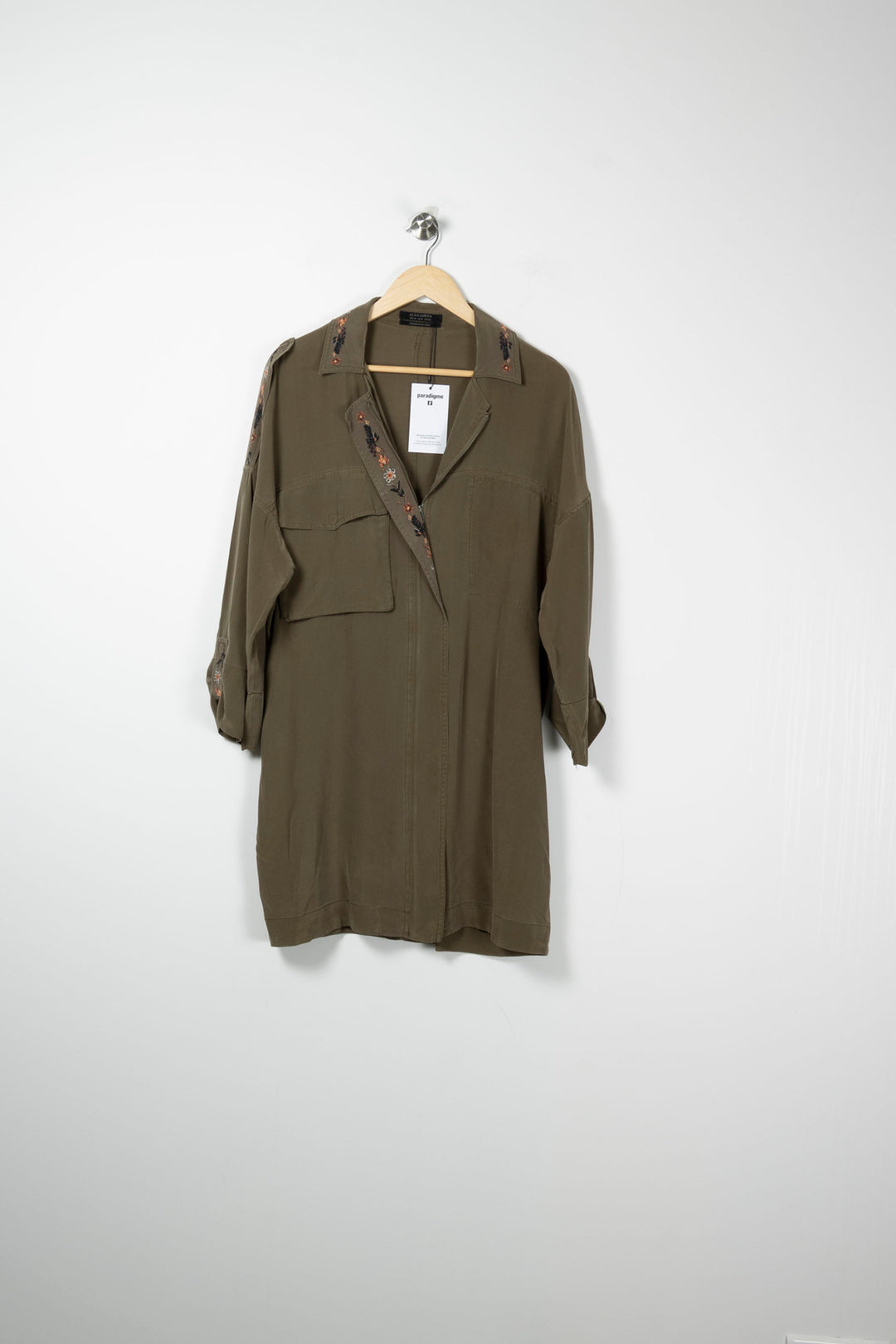 Robe Chemise Verte - Taille L/40 de la marque All Saints | PARAD65537 - Vendu par Paradigme - Image 2
