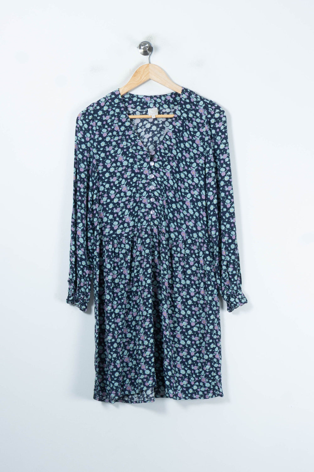 Robe Fleurie Bleue - Taille XS/34 de la marque Des petits hauts | PARAD65575 - Vendu par Paradigme - Image 2