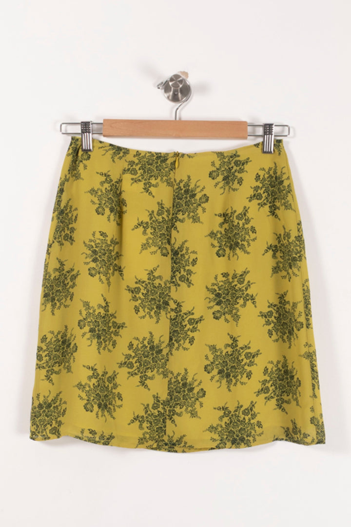 Jupe Courte Jaune - Taille L/40 de la marque Max Mara | PARAD65579 - Vendu par Paradigme - Image 4