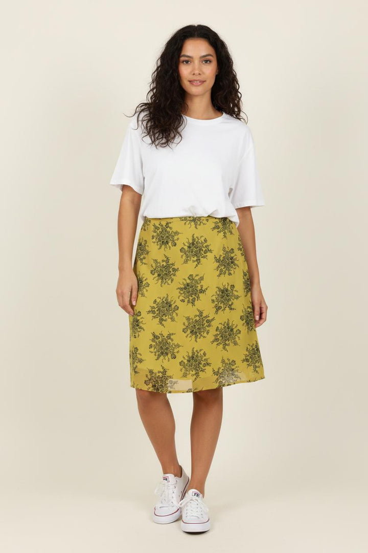 Jupe Courte Jaune - Taille L/40 de la marque Max Mara | PARAD65579 - Vendu par Paradigme - Image 1
