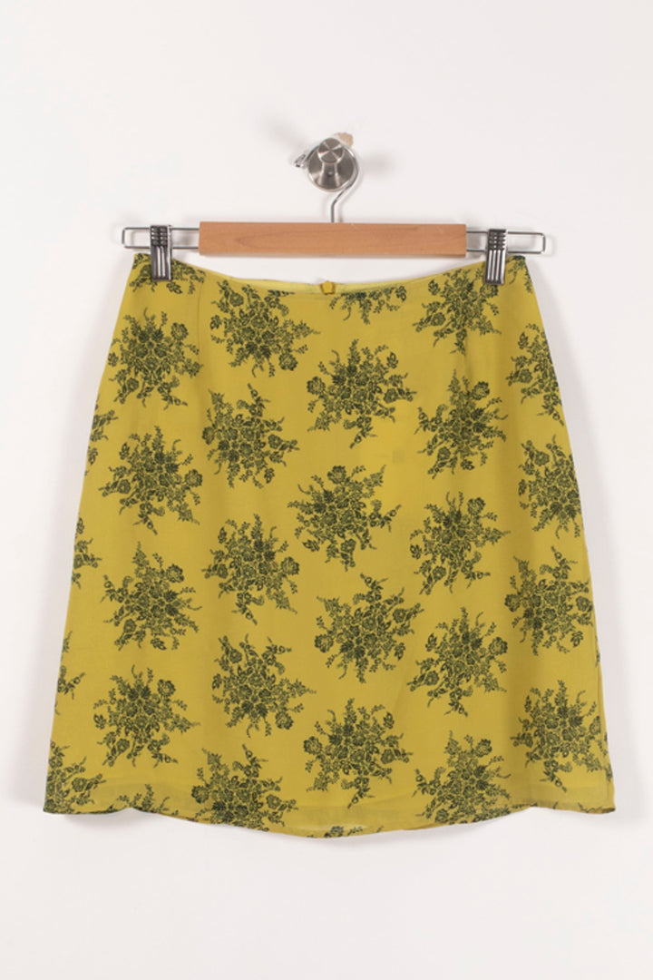 Jupe Courte Jaune - Taille L/40 de la marque Max Mara | PARAD65579 - Vendu par Paradigme - Image 2