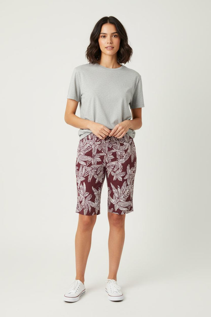 Bermuda Bordeaux et Blanc - Taille M/38 de la marque Chloé Stora | PARAD65599 - Vendu par Paradigme - Image 1