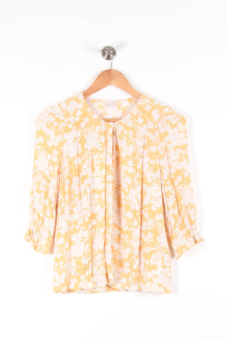 Blouse Jaune et Blanche - Taille XS/34 de la marque Des petits hauts | PARAD65603 - Vendu par Paradigme - Image 2