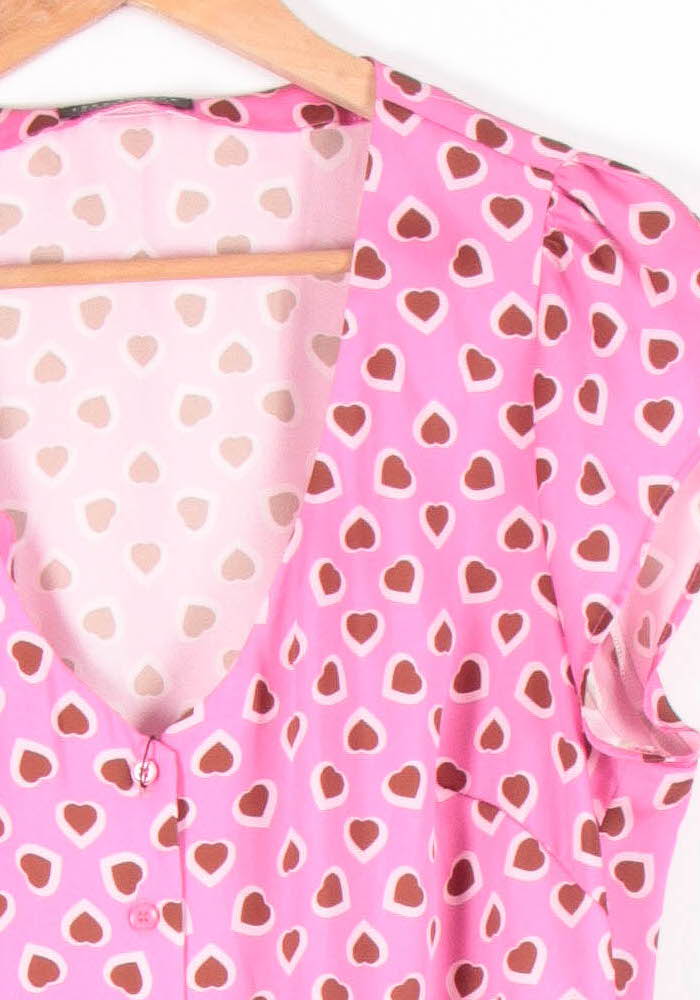 Robe Fluide Rose et Blanc - Taille XL/42 de la marque Tara Jarmon | PARAD65606 - Vendu par Paradigme - Image 3