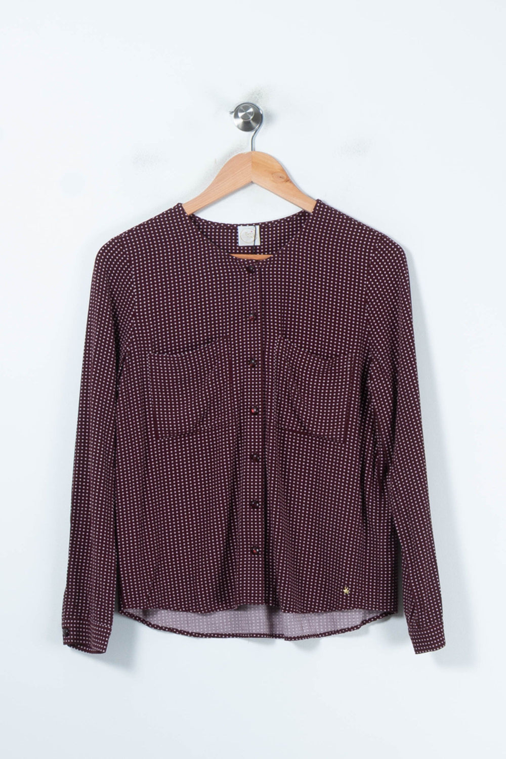 Blouse Bordeaux à Pois Blancs - Taille XS/34 de la marque Des petits hauts | PARAD65608 - Vendu par Paradigme - Image 2