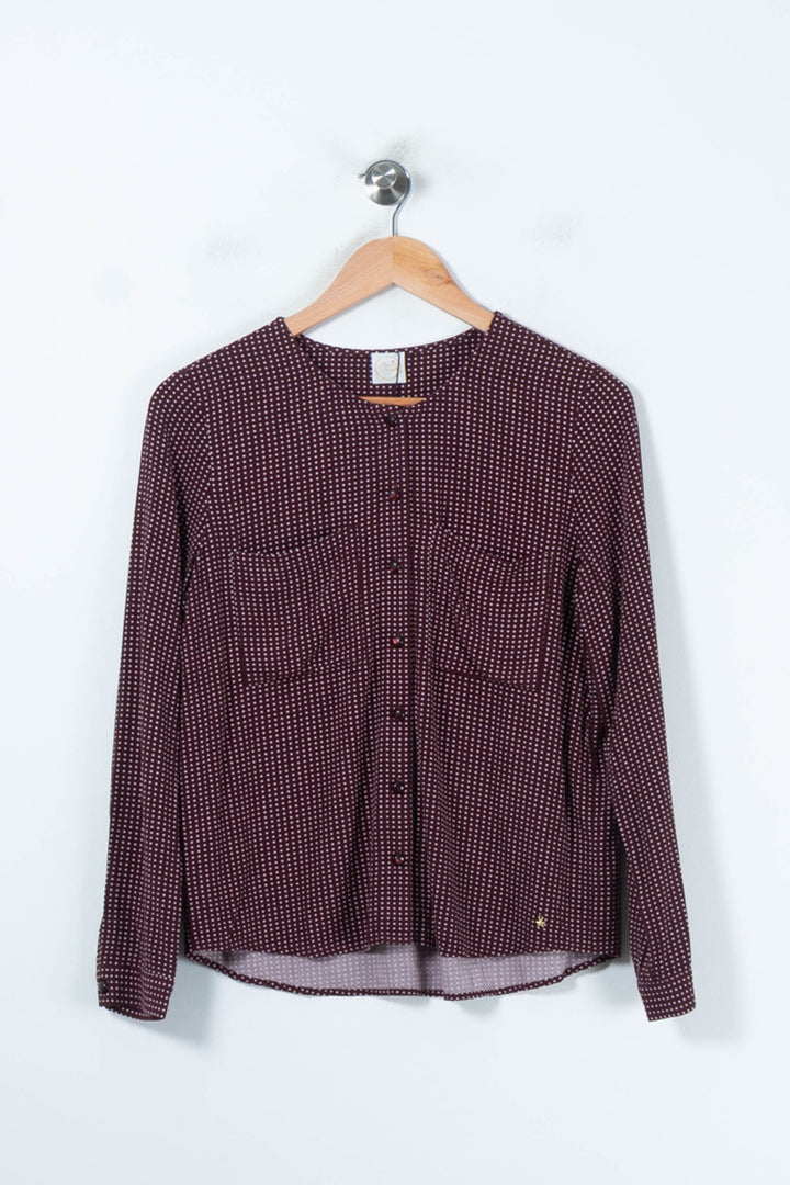 Blouse Bordeaux à Pois Blancs - Taille XS/34 de la marque Des petits hauts | PARAD65608 - Vendu par Paradigme - Image 2