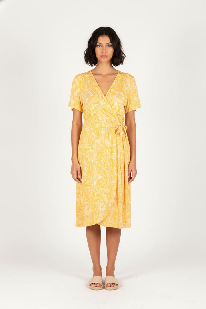 Robe Portefeuille Jaune et Blanche - Taille M/38 de la marque Des petits hauts | PARAD65616 - Vendu par Paradigme - Image 1