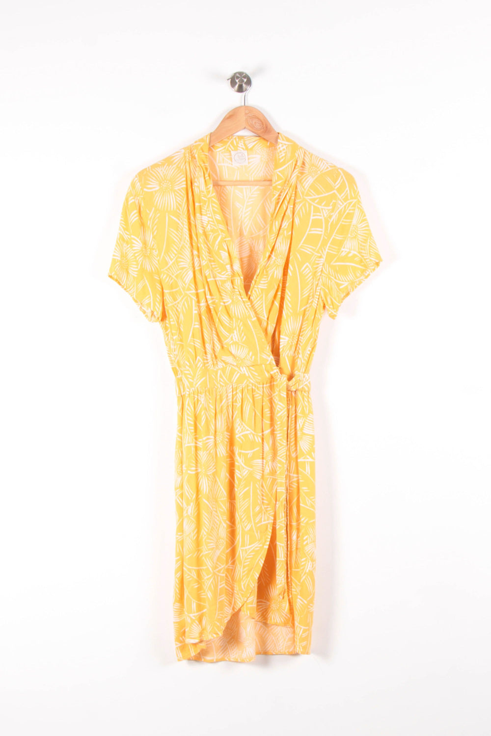 Robe Portefeuille Jaune et Blanche - Taille M/38 de la marque Des petits hauts | PARAD65616 - Vendu par Paradigme - Image 2