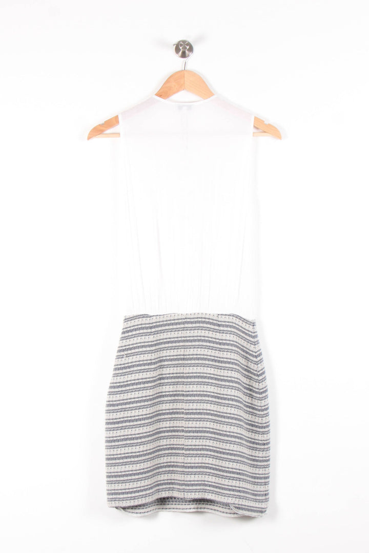 Robe Sans Manches Blanc et Gris - Taille S/36 de la marque Claudie Pierlot | PARAD65617 - Vendu par Paradigme - Image 4