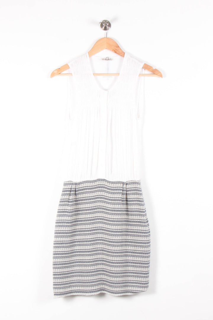 Robe Sans Manches Blanc et Gris - Taille S/36 de la marque Claudie Pierlot | PARAD65617 - Vendu par Paradigme - Image 2