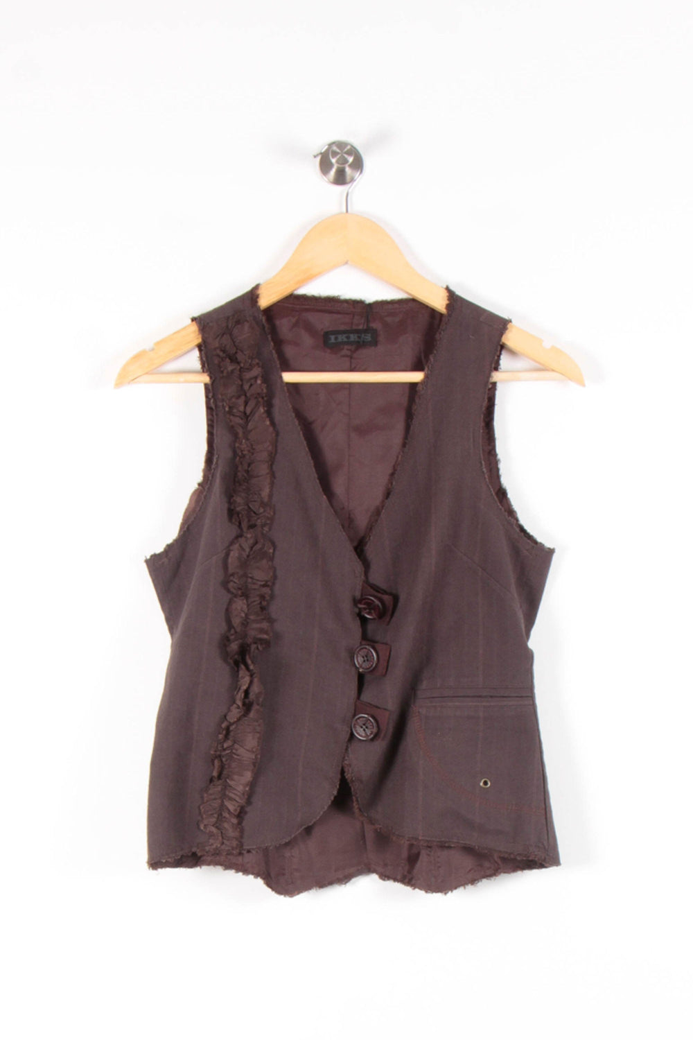 Gilet Marron - Taille S/36 de la marque IKKS | PARAD65623 - Vendu par Paradigme - Image 2