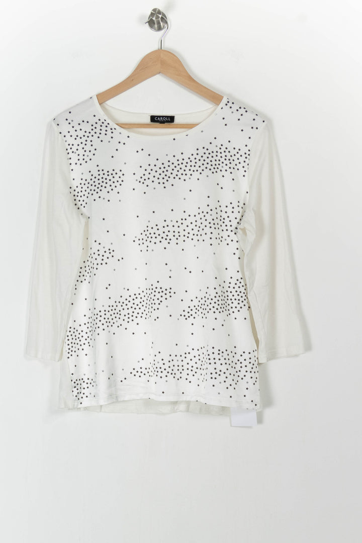 Tee-shirt Blanc et Noir - Taille XL/42 de la marque Caroll | PARAD65629 - Vendu par Paradigme - Image 2