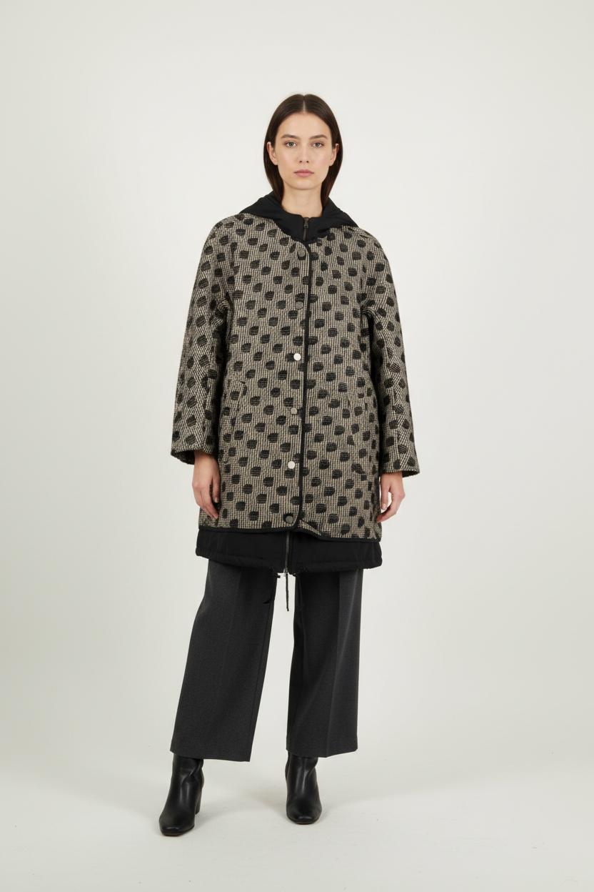 Manteau Noir et Beige - Taille M/38 de la marque Paul & Joe | PARAD65660 - Vendu par Paradigme - Image 1