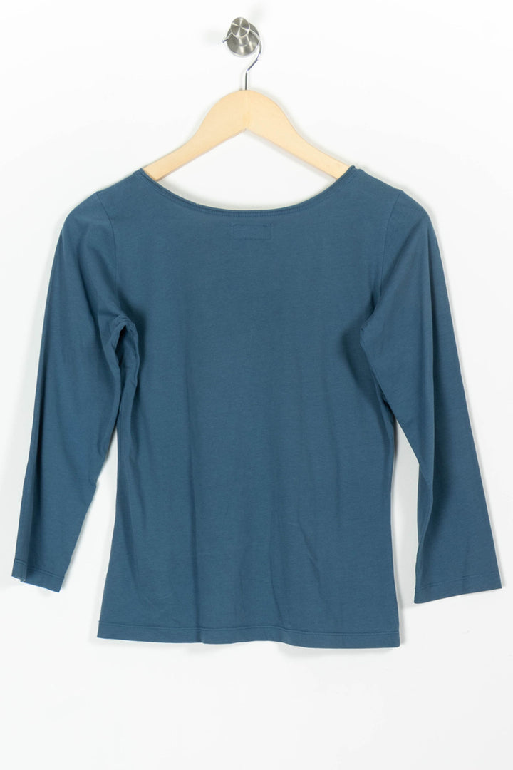 Tee-shirt Manches Longues Bleu - Taille S/36 de la marque Agnès b. | PARAD65668 - Vendu par Paradigme - Image 4