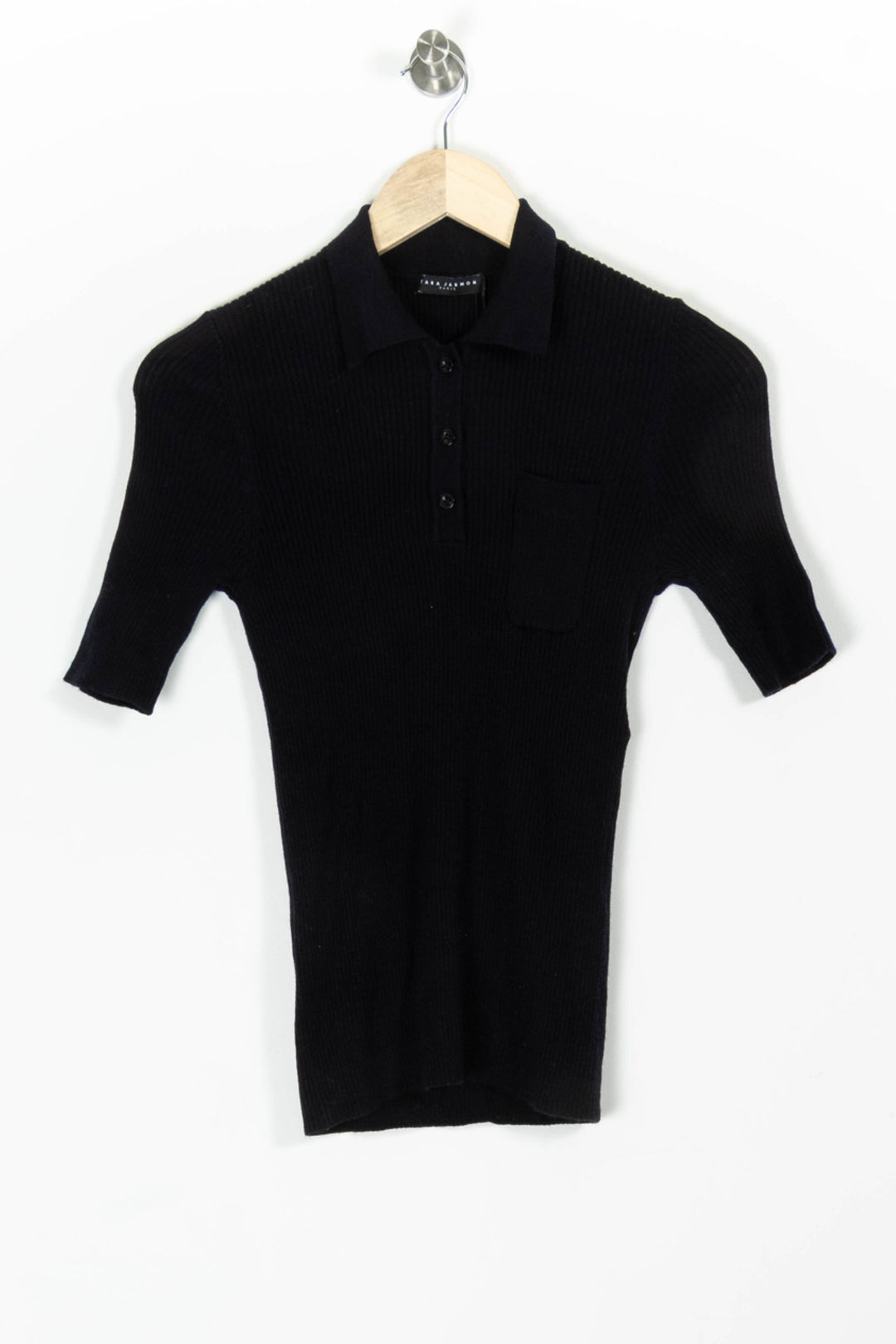 Polo Noir - Taille S/36 de la marque Tara Jarmon | PARAD65670 - Vendu par Paradigme - Image 2