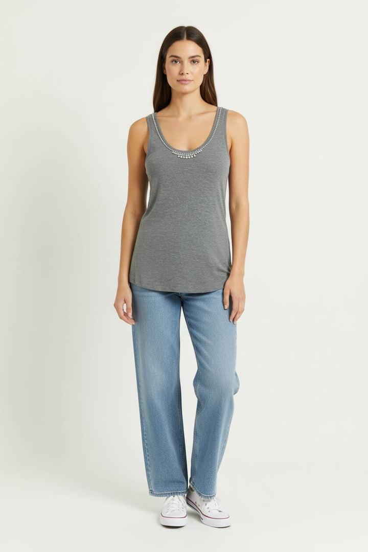 Débardeur Gris - Taille M/38 de la marque Claudie Pierlot | PARAD65676 - Vendu par Paradigme - Image 1