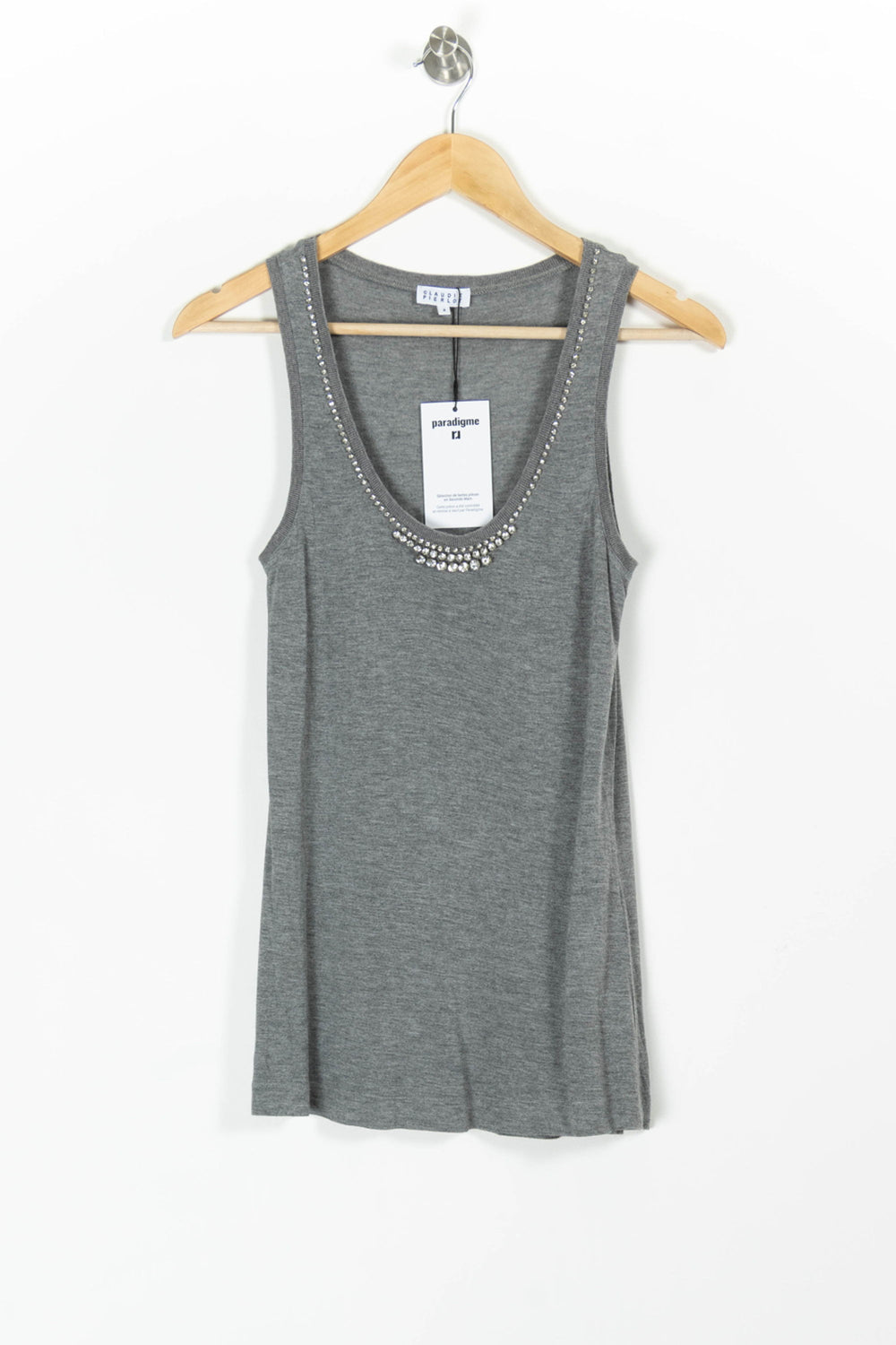 Débardeur Gris - Taille M/38 de la marque Claudie Pierlot | PARAD65676 - Vendu par Paradigme - Image 2