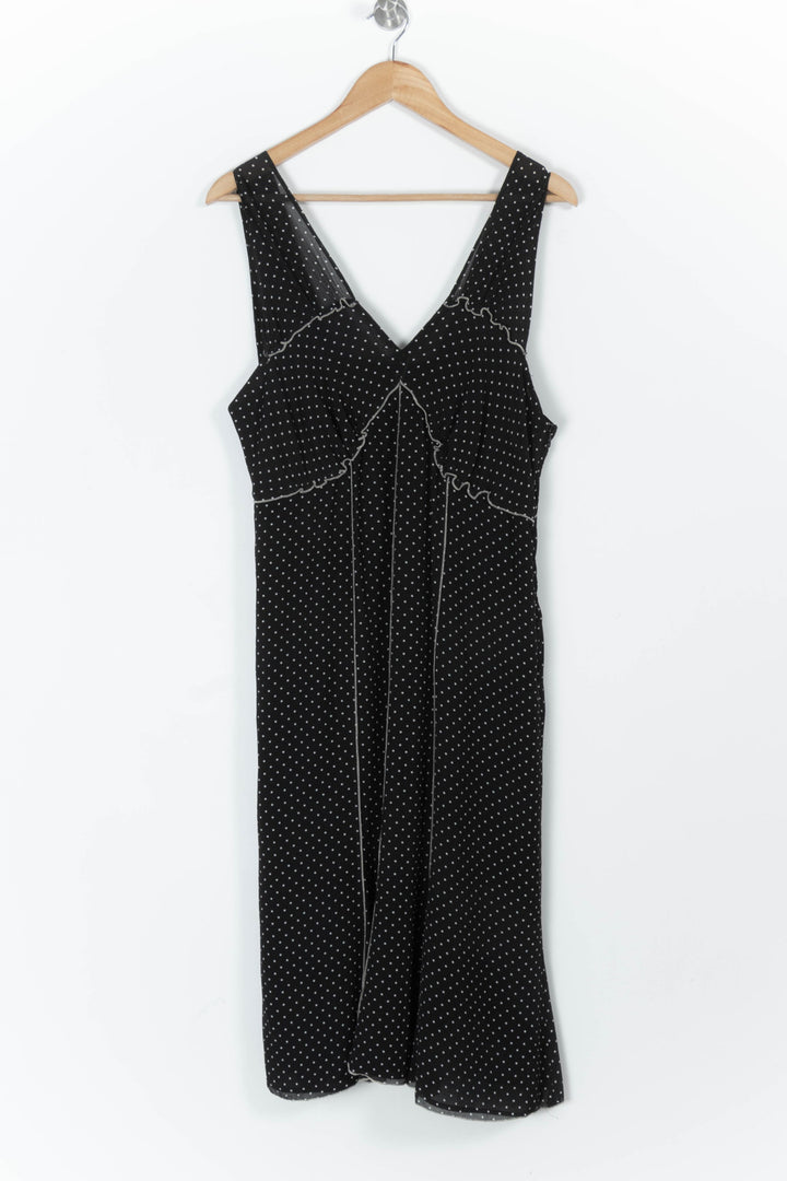 Robe Midi Noire à Pois Blancs - Taille XXXL/46 de la marque Gerard Darel | PARAD65700 - Vendu par Paradigme - Image 2