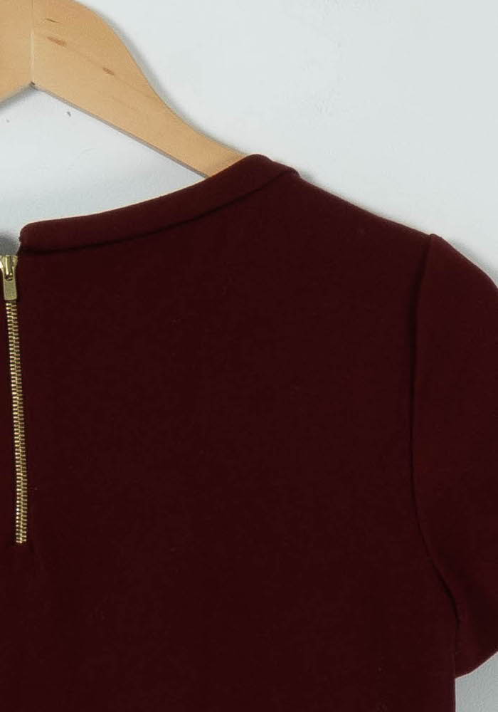 Robe Courte Bordeaux - Taille S/36 de la marque Maje | PARAD65703 - Vendu par Paradigme - Image 3
