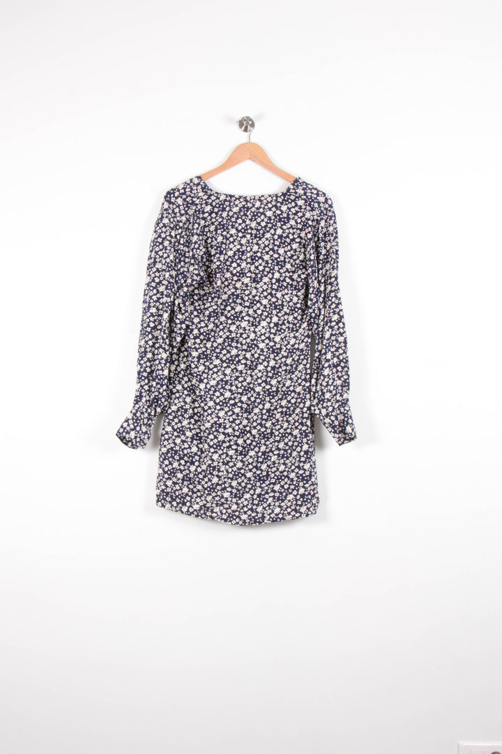 Robe Fleurie Bleue et Blanche - Taille S/36 de la marque Bizance | PARAD65707 - Vendu par Paradigme - Image 4
