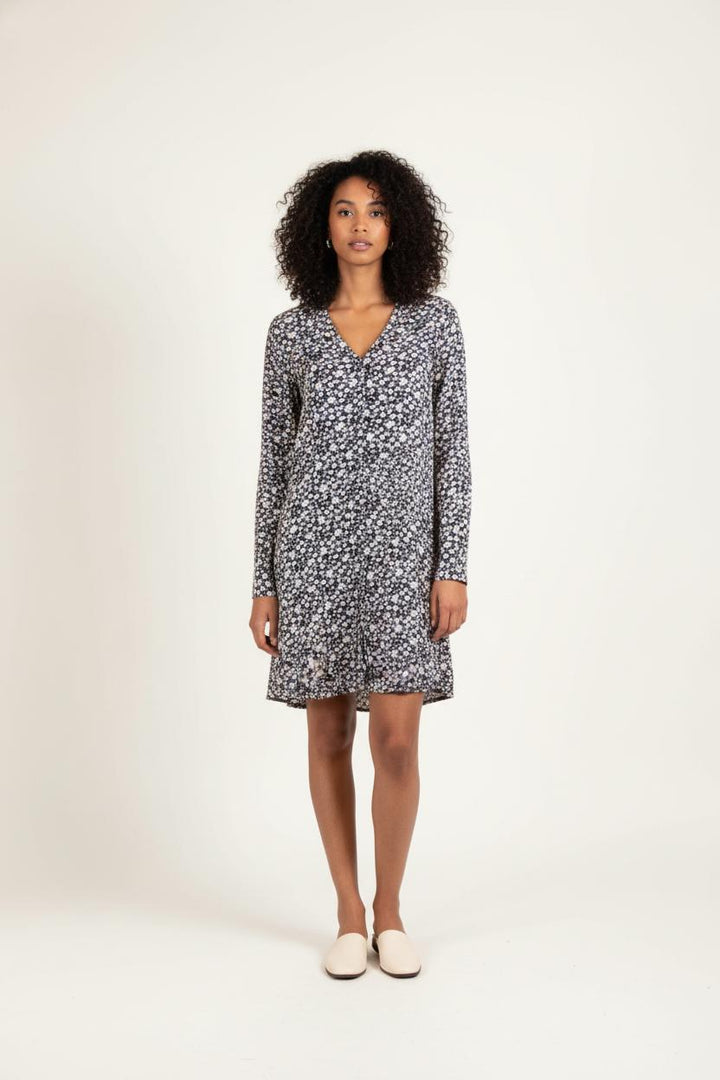 Robe Fleurie Bleue et Blanche - Taille S/36 de la marque Bizance | PARAD65707 - Vendu par Paradigme - Image 1