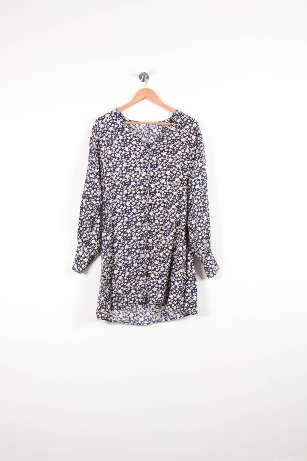 Robe Fleurie Bleue et Blanche - Taille S/36 de la marque Bizance | PARAD65707 - Vendu par Paradigme - Image 2