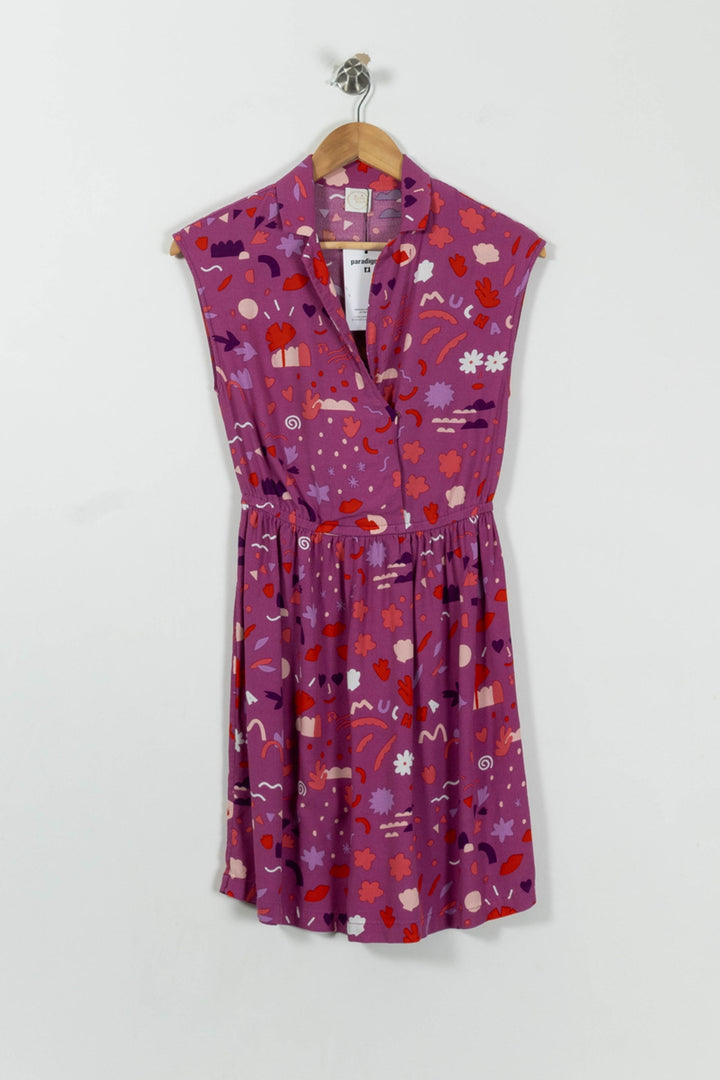 Robe Midi Rose et Rouge - Taille XS/34 de la marque Des petits hauts | PARAD65709 - Vendu par Paradigme - Image 2