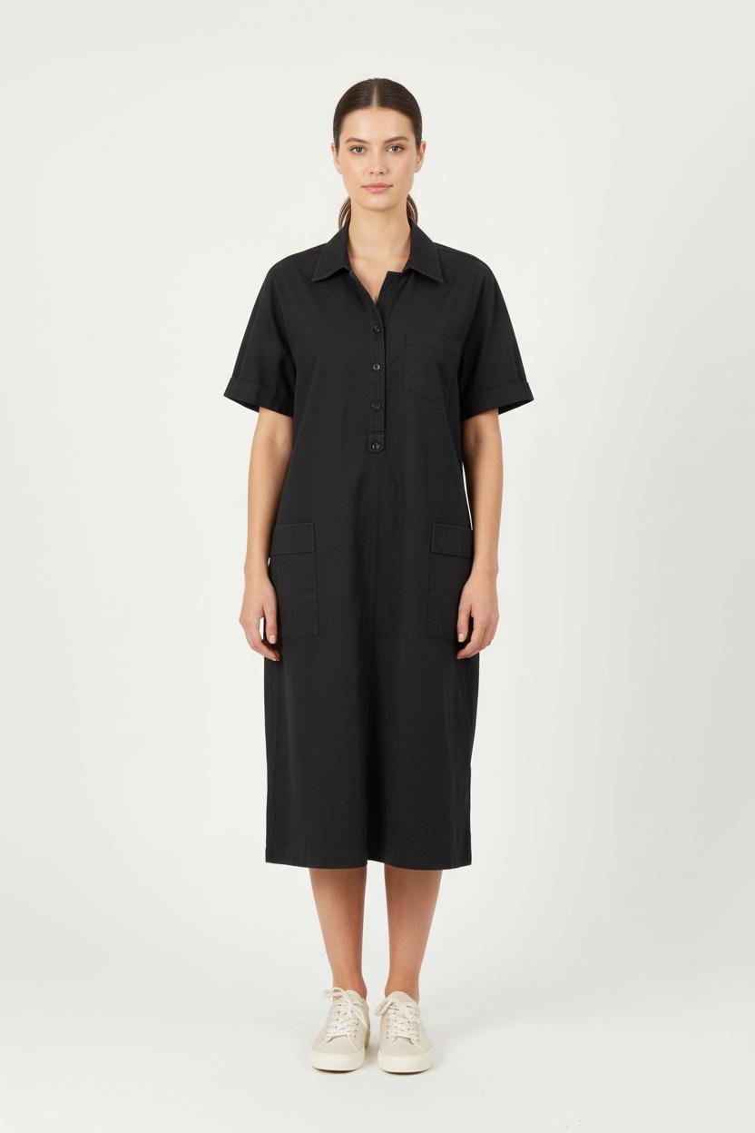 Robe Chemise Noire - Taille M/38 de la marque Comptoir des Cotonniers | PARAD65714 - Vendu par Paradigme - Image 1
