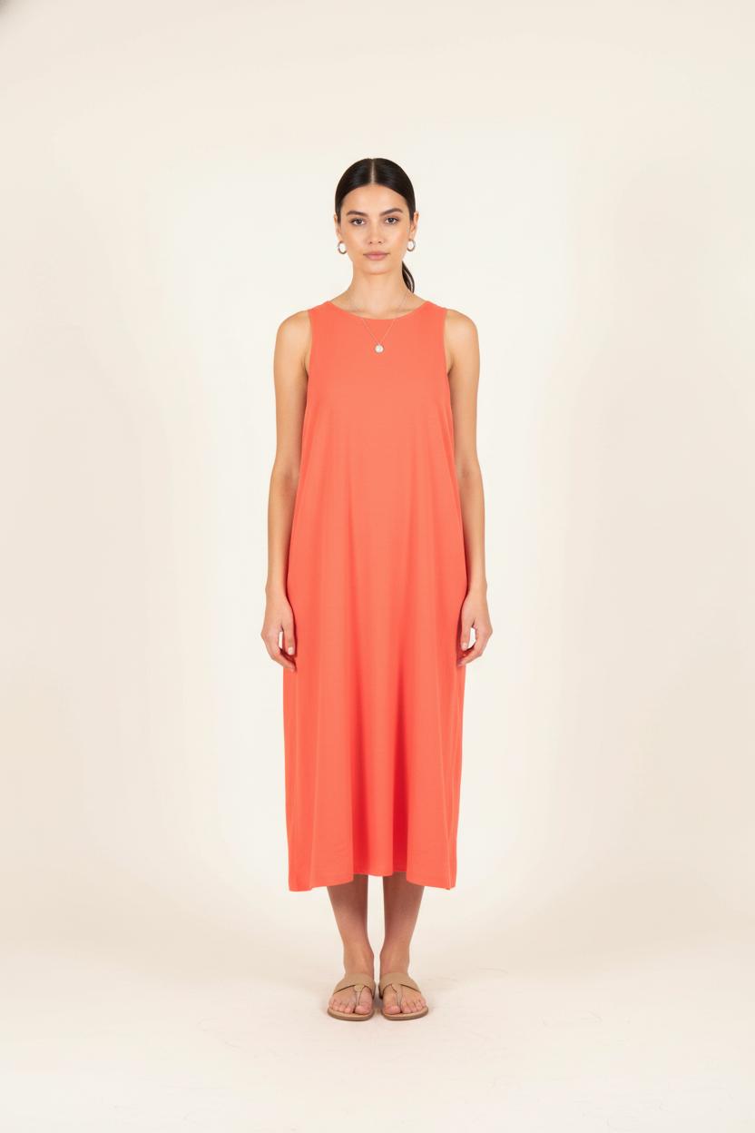 Robe Midi Orange - Taille M/38 de la marque Tara Jarmon | PARAD65723 - Vendu par Paradigme - Image 1