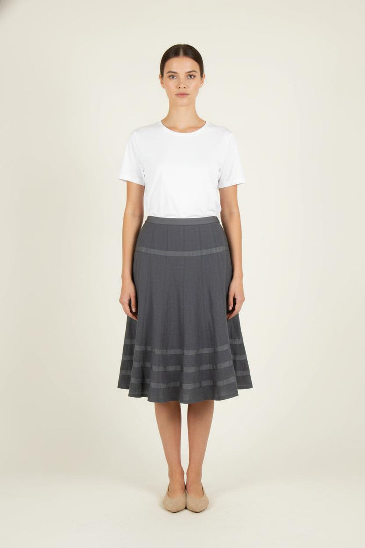 Jupe Midi Grise - Taille M/38 de la marque Caroll | PARAD65724 - Vendu par Paradigme - Image 1