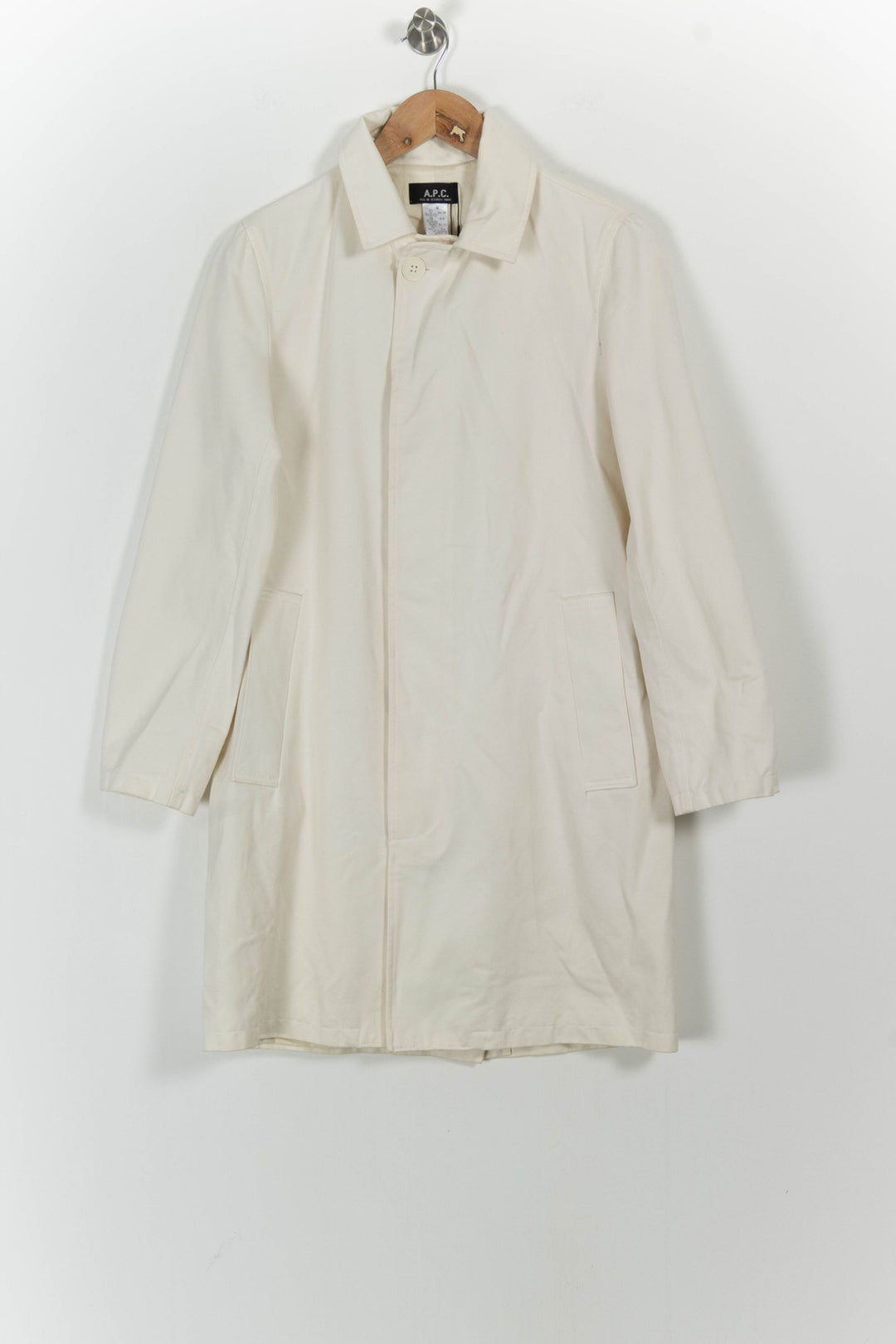 Trench Blanc - Taille S/36 de la marque A.P.C. | PARAD65731 - Vendu par Paradigme - Image 2