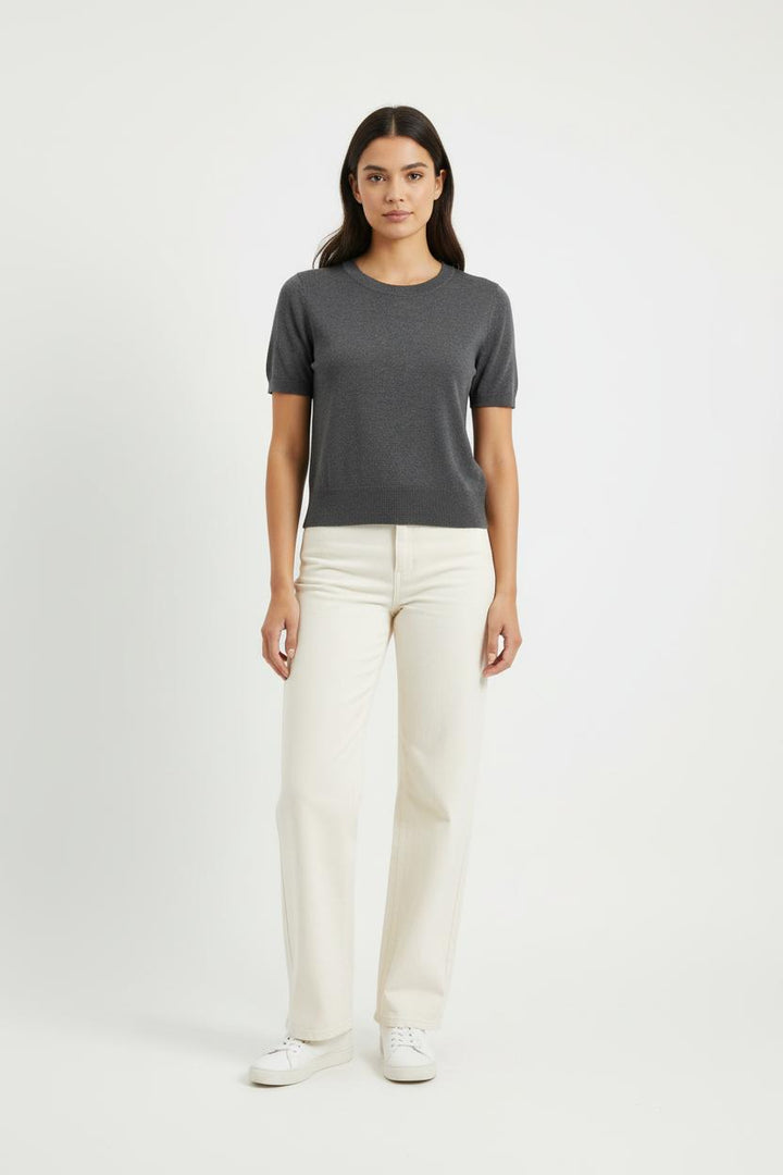 Pull Manche Courte Gris - Taille S/36 de la marque Rodier | PARAD65743 - Vendu par Paradigme - Image 1