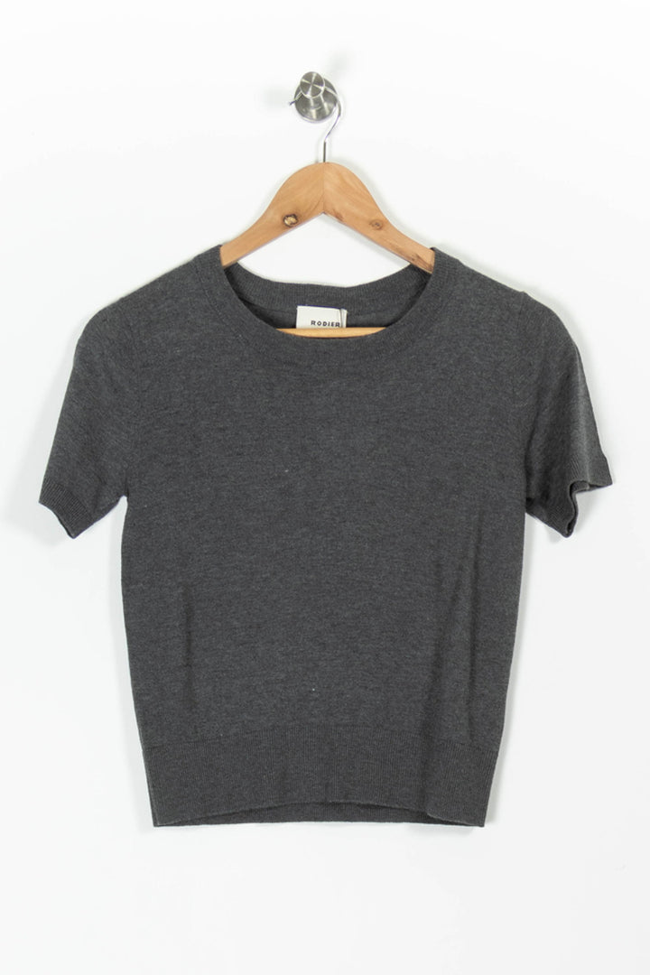 Pull Manche Courte Gris - Taille S/36 de la marque Rodier | PARAD65743 - Vendu par Paradigme - Image 2
