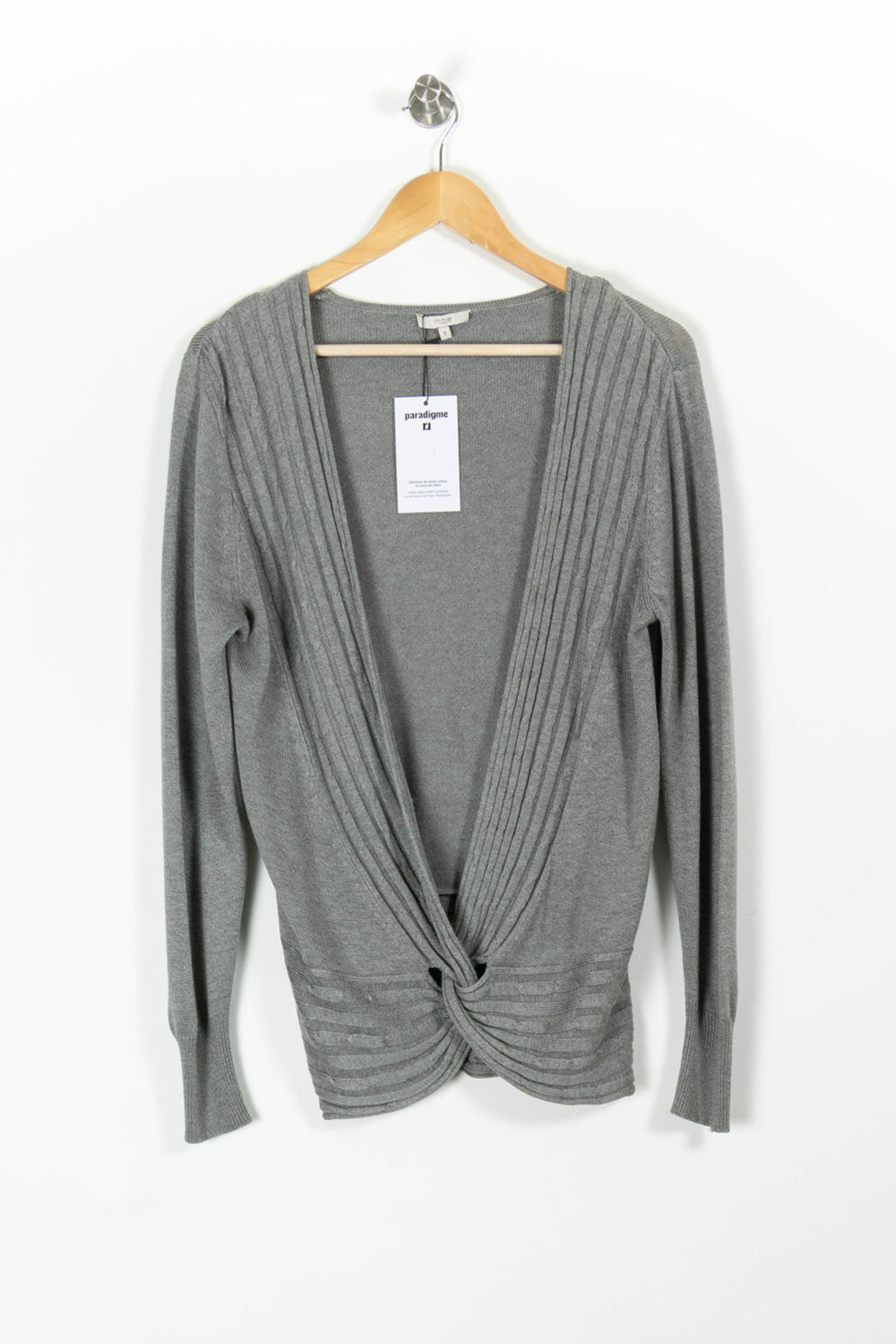 Cardigan Gris - Taille M/38 de la marque Maje | PARAD65745 - Vendu par Paradigme - Image 2