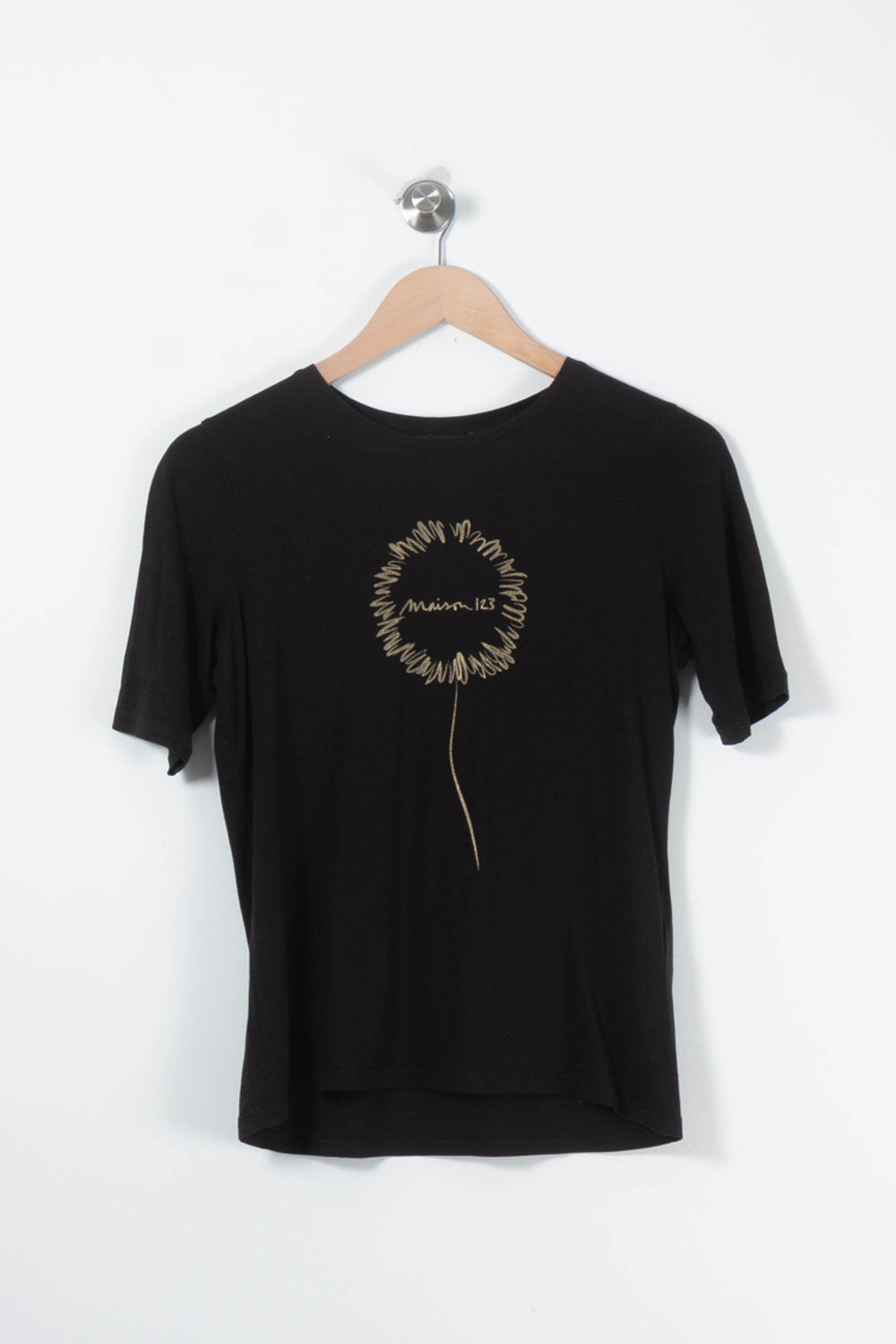 Tee-shirt Noir - Taille S/36 de la marque Maison 123 | PARAD65753 - Vendu par Paradigme - Image 2