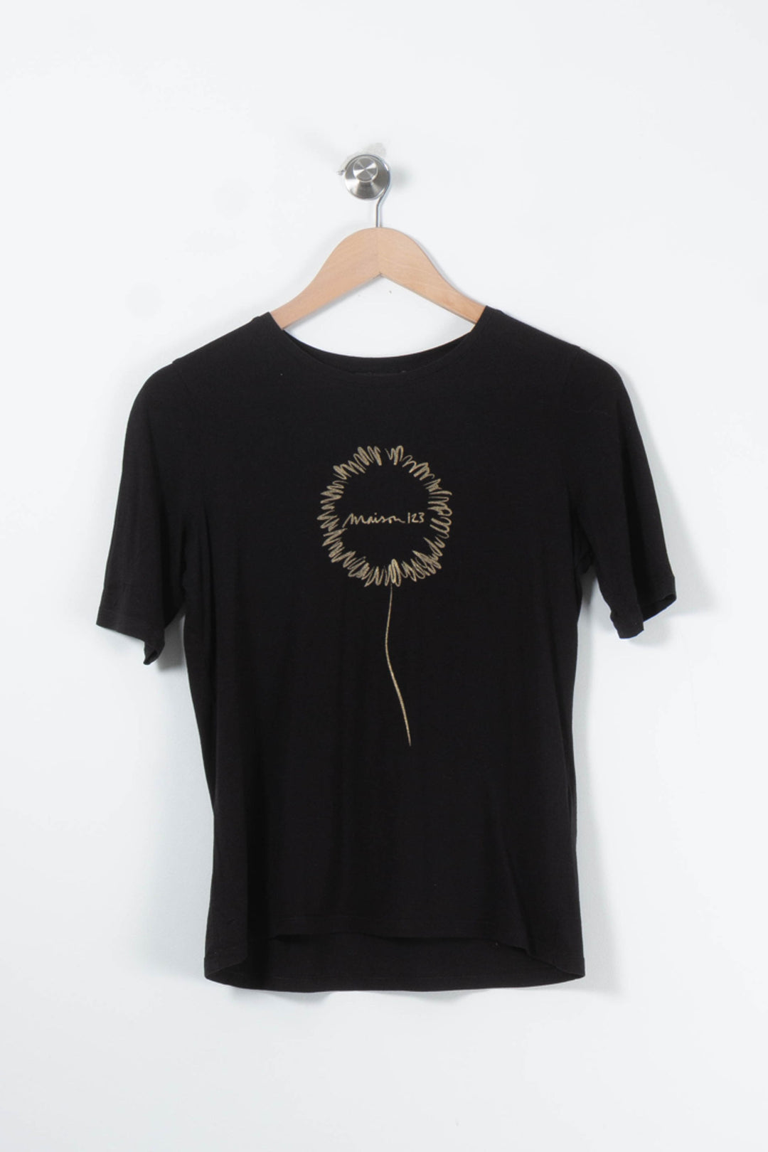Tee-shirt Noir - Taille S/36 de la marque Maison 123 | PARAD65753 - Vendu par Paradigme - Image 2