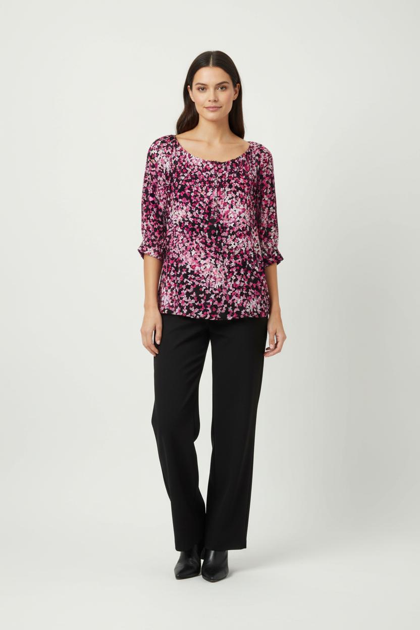 Blouse Noire et Rose - Taille M/38 de la marque Gerard Darel | PARAD65777 - Vendu par Paradigme - Image 1