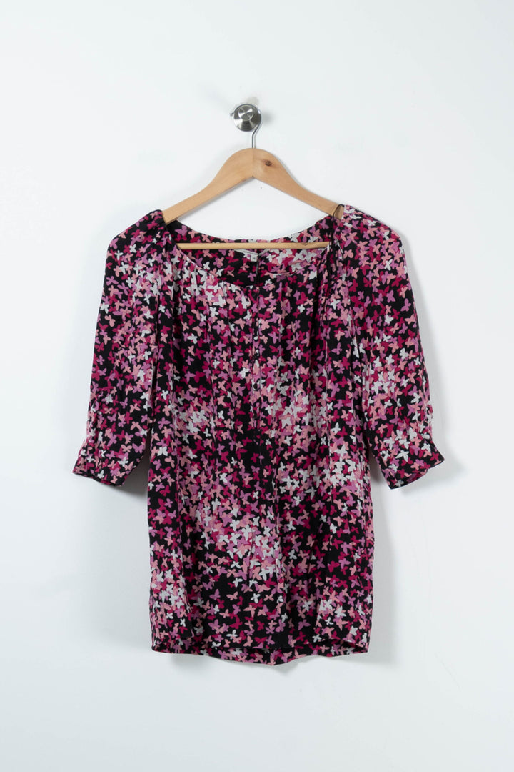 Blouse Noire et Rose - Taille M/38 de la marque Gerard Darel | PARAD65777 - Vendu par Paradigme - Image 2