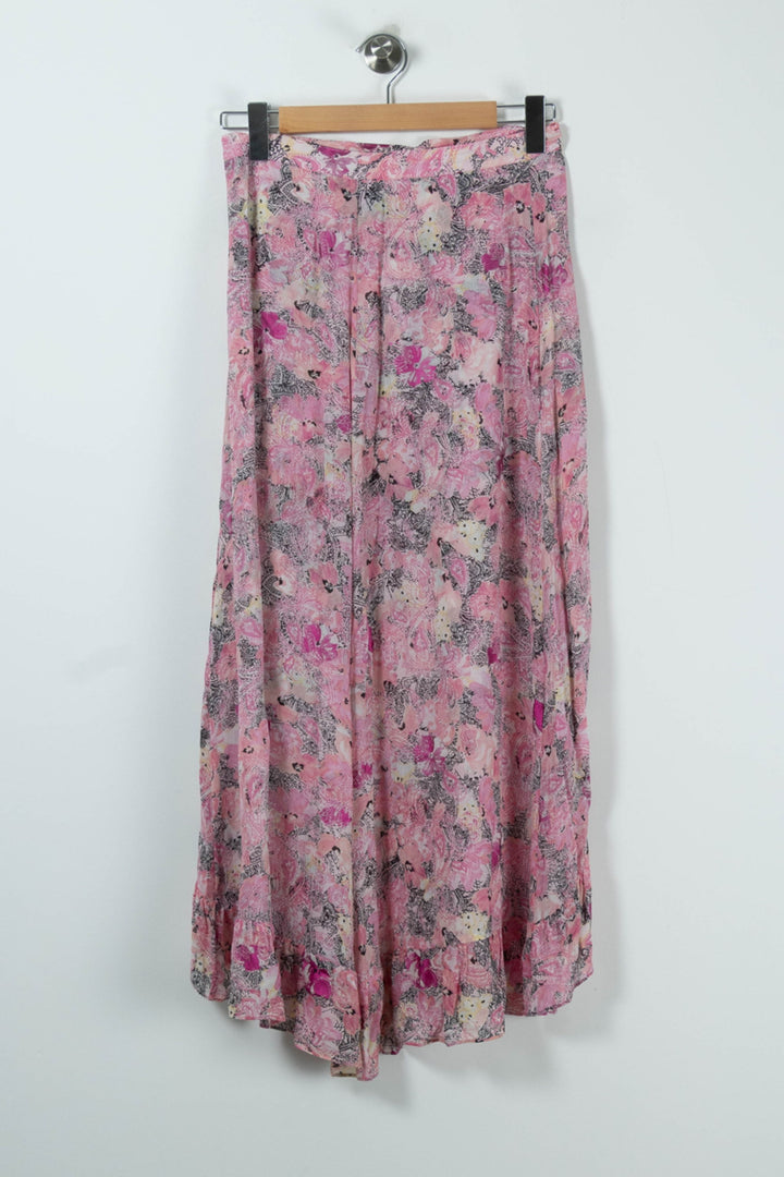 Jupe Longue Rose et Noire - Taille M/38 de la marque The Kooples | PARAD65781 - Vendu par Paradigme - Image 4