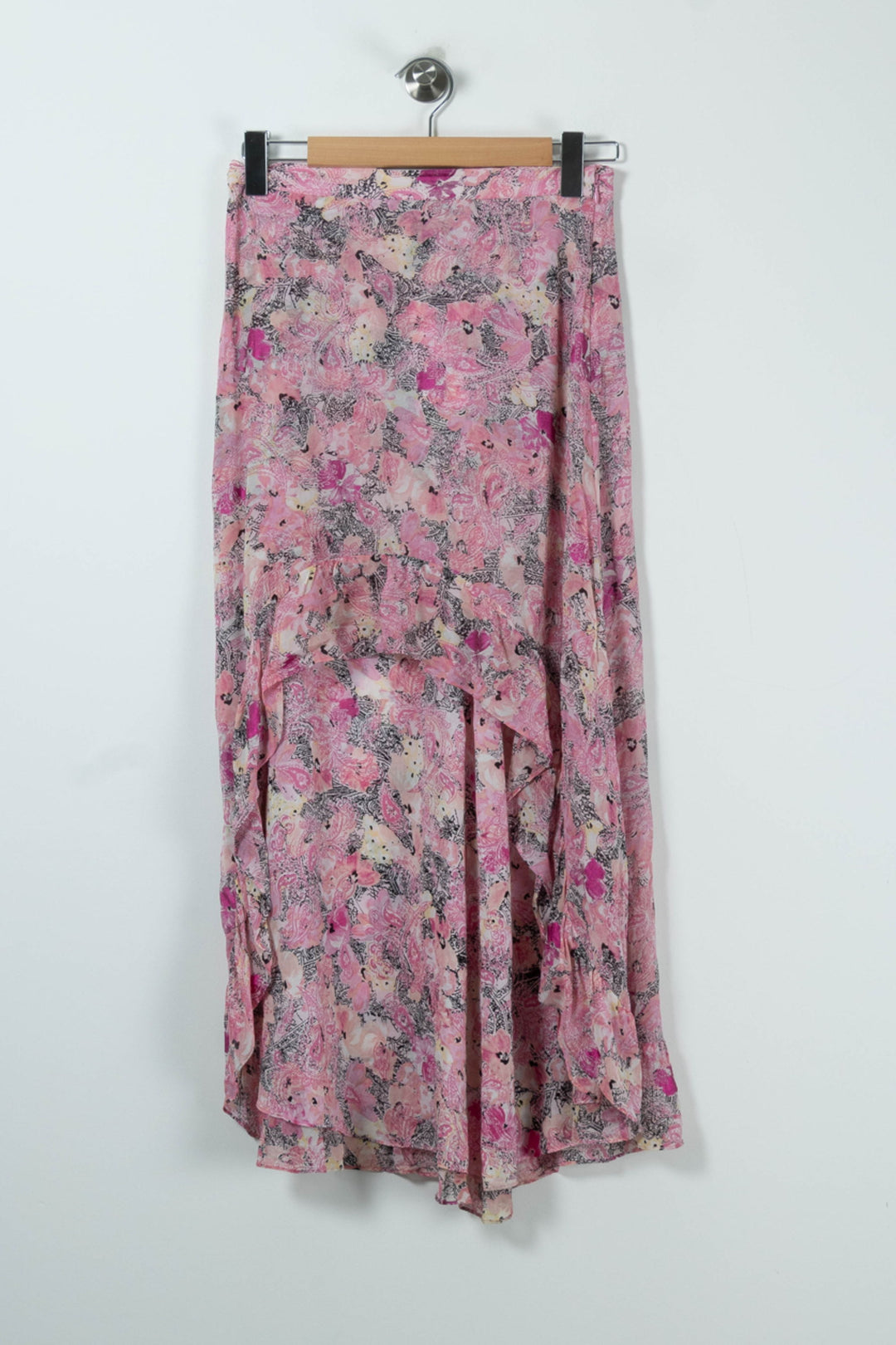 Jupe Longue Rose et Noire - Taille M/38 de la marque The Kooples | PARAD65781 - Vendu par Paradigme - Image 2